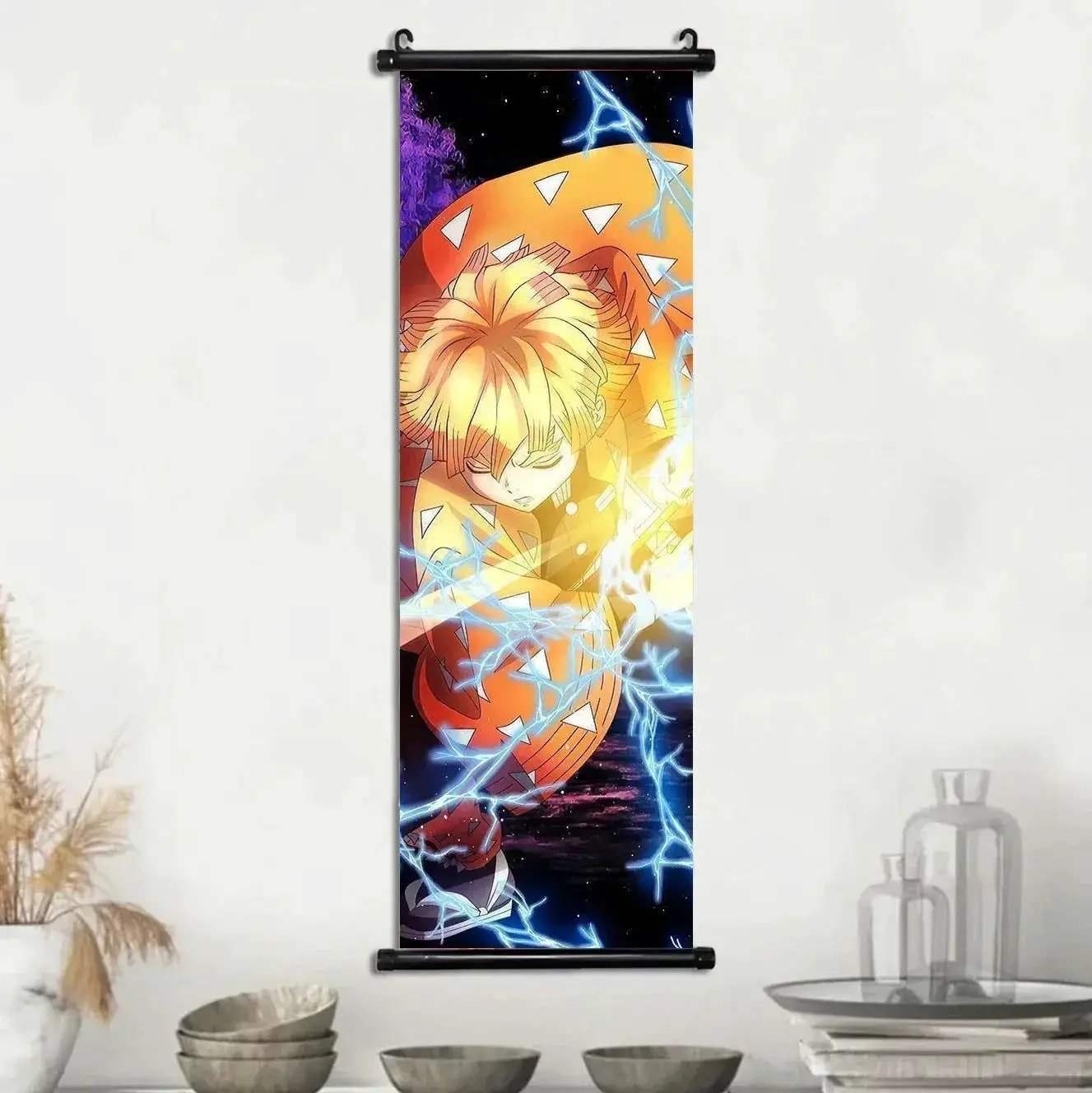 Demon Slayer Scroll Wall Art Premium Canvas Bedroom Decor - ToylandEU