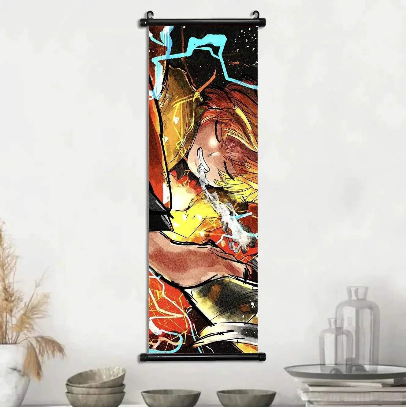 Demon Slayer Scroll Wall Art Premium Canvas Bedroom Decor - ToylandEU