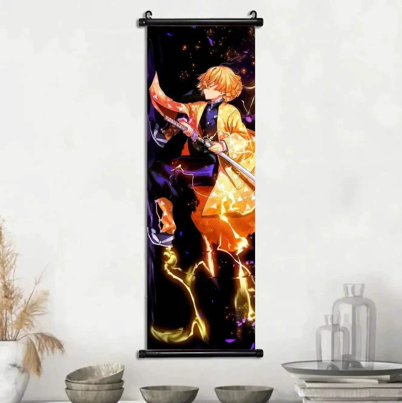 Demon Slayer Scroll Wall Art Premium Canvas Bedroom Decor - ToylandEU