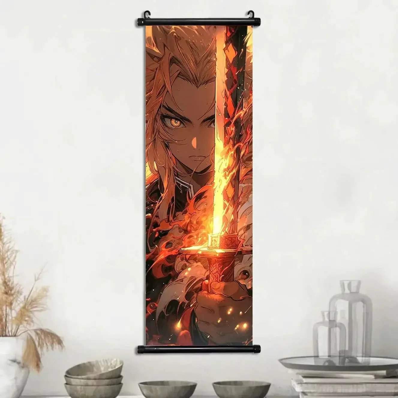 Demon Slayer Scroll Wall Art Premium Canvas Bedroom Decor - ToylandEU