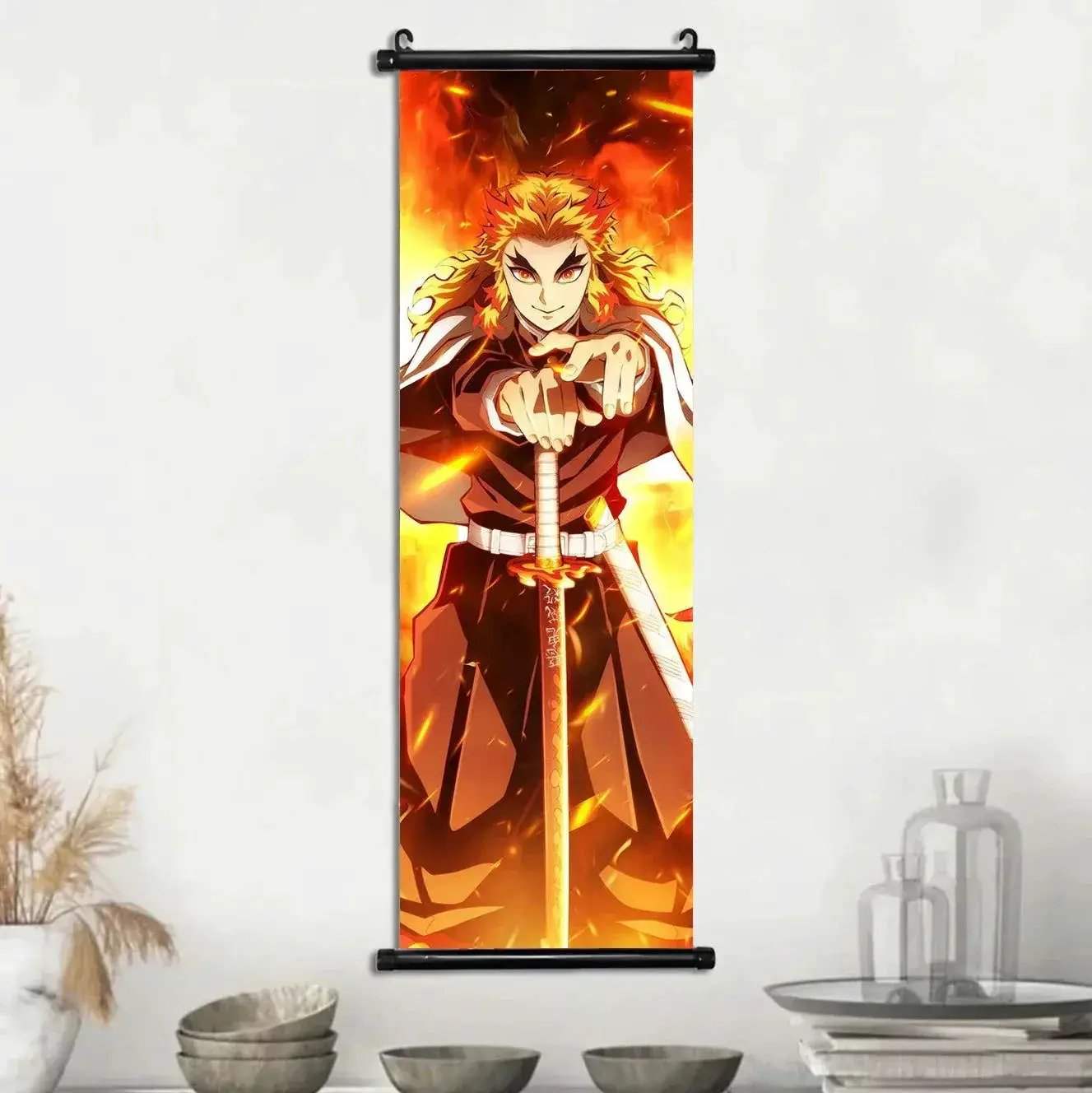 Demon Slayer Scroll Wall Art Premium Canvas Bedroom Decor - ToylandEU