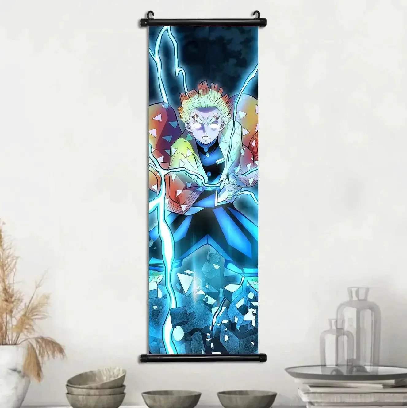 Demon Slayer Scroll Wall Art Premium Canvas Bedroom Decor - ToylandEU