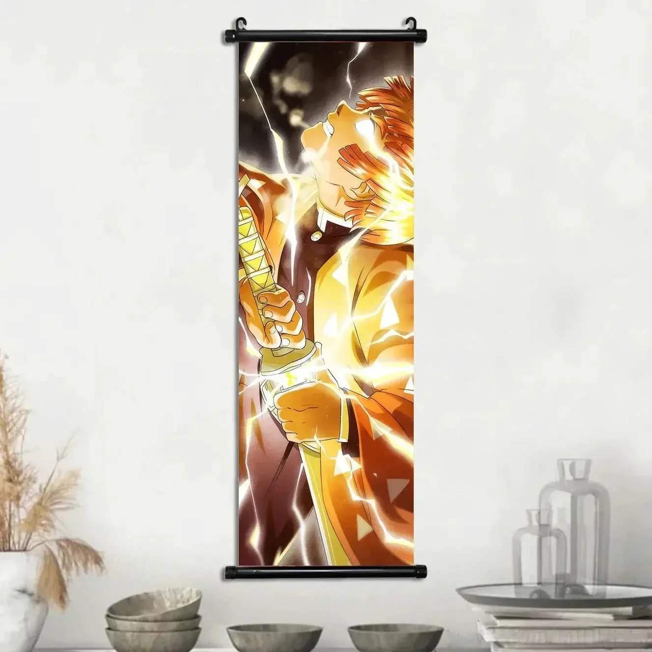 Demon Slayer Scroll Wall Art Premium Canvas Bedroom Decor - ToylandEU
