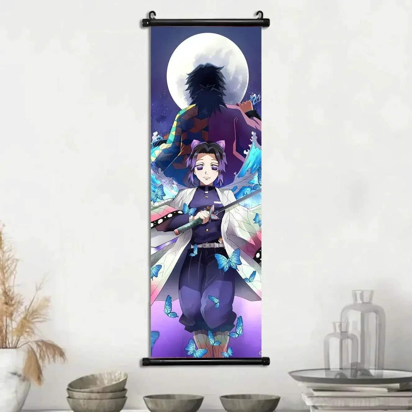 Demon Slayer Scroll Wall Art Premium Canvas Bedroom Decor - ToylandEU