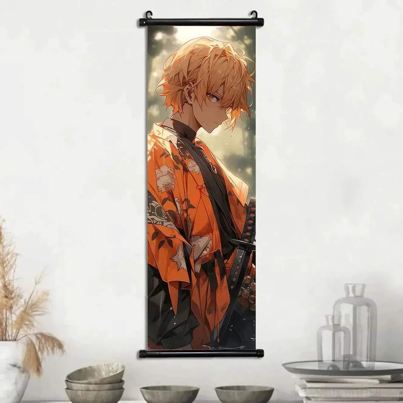 Demon Slayer Scroll Wall Art Premium Canvas Bedroom Decor - ToylandEU