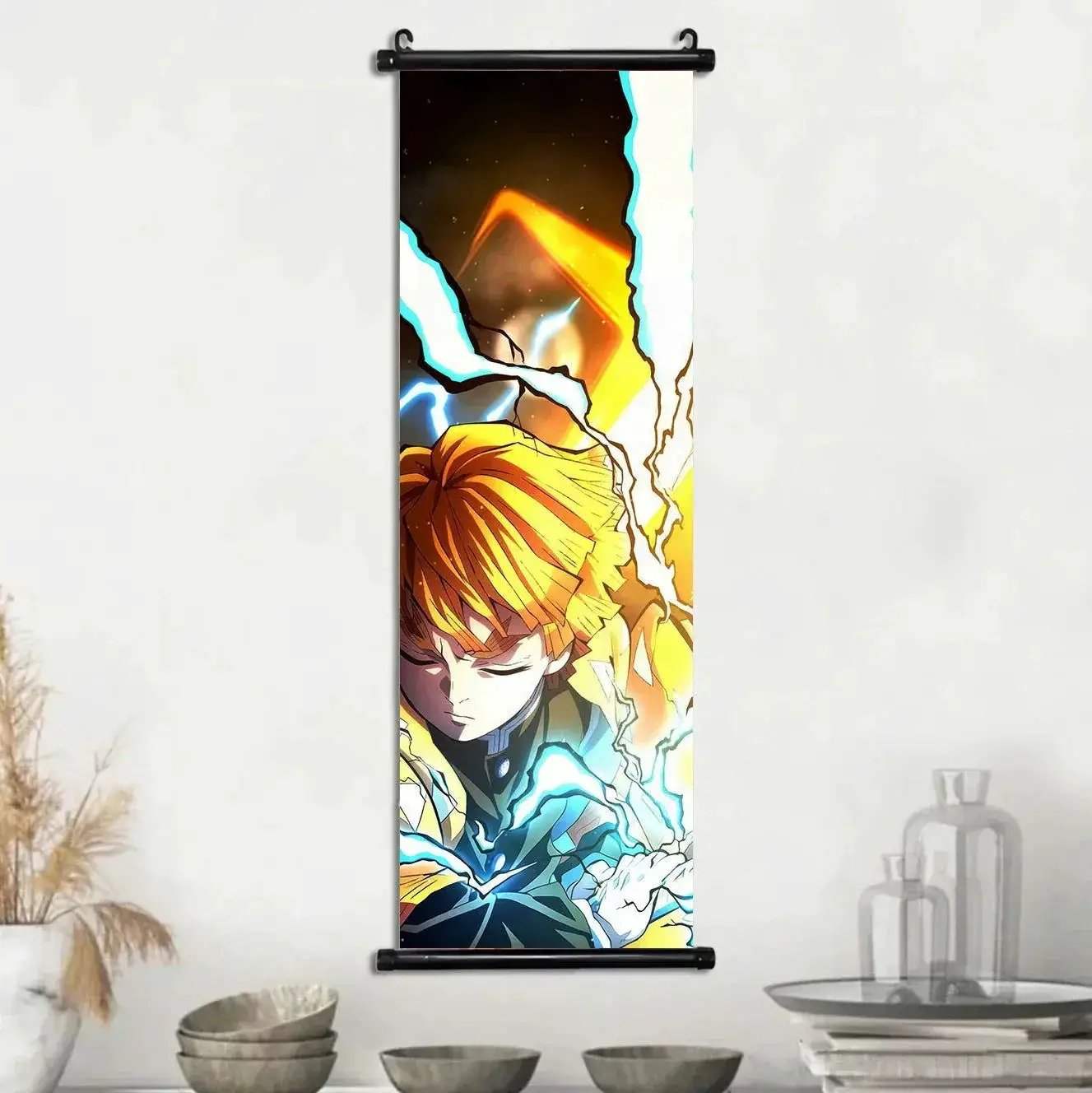 Demon Slayer Scroll Wall Art Premium Canvas Bedroom Decor - ToylandEU