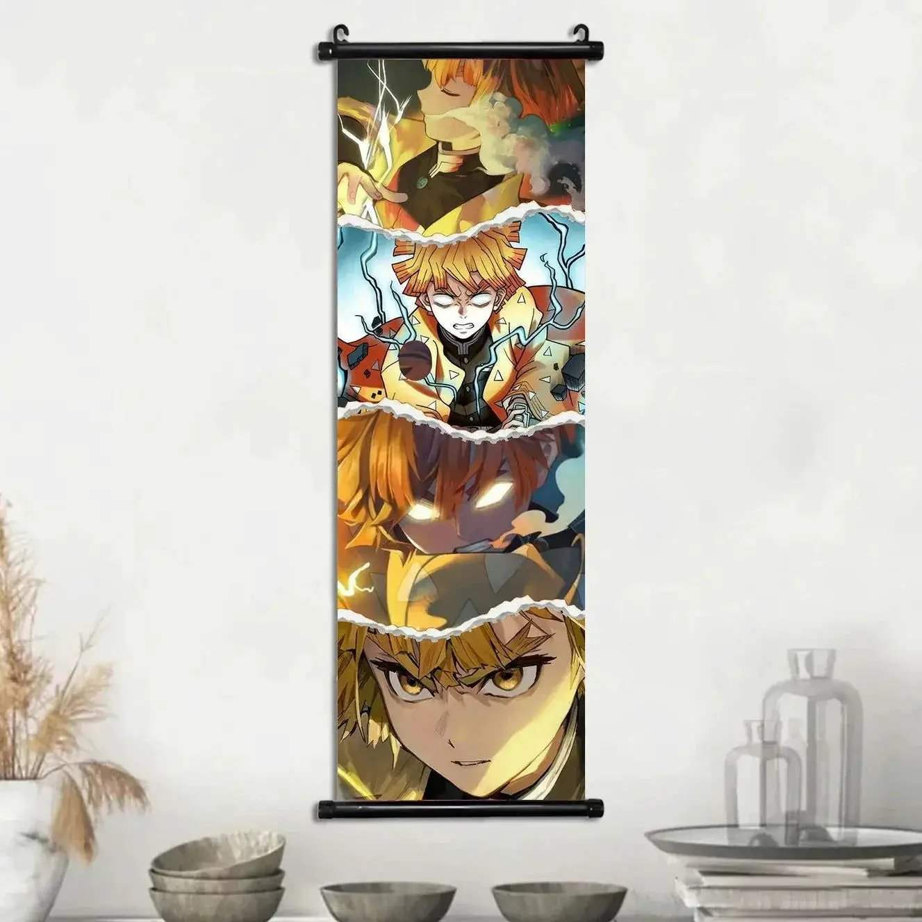 Demon Slayer Scroll Wall Art Premium Canvas Bedroom Decor - ToylandEU
