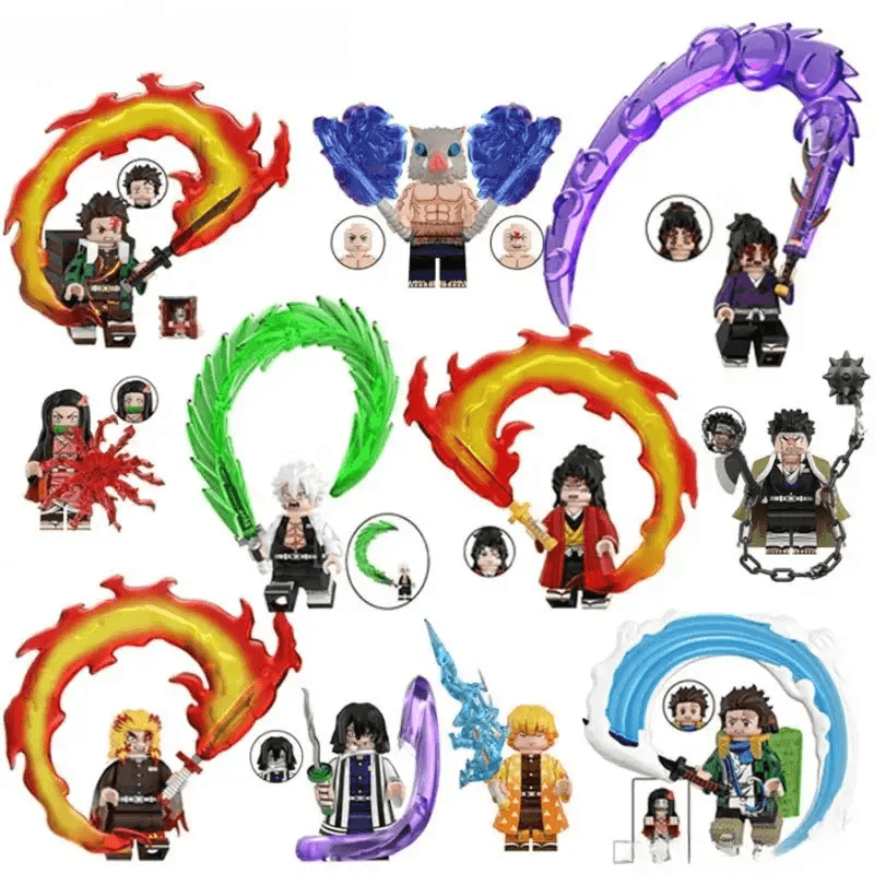 Demon Slayer Set of 11 Anime Lego Minifigures Custom Toys S4 - Minifigure Toys