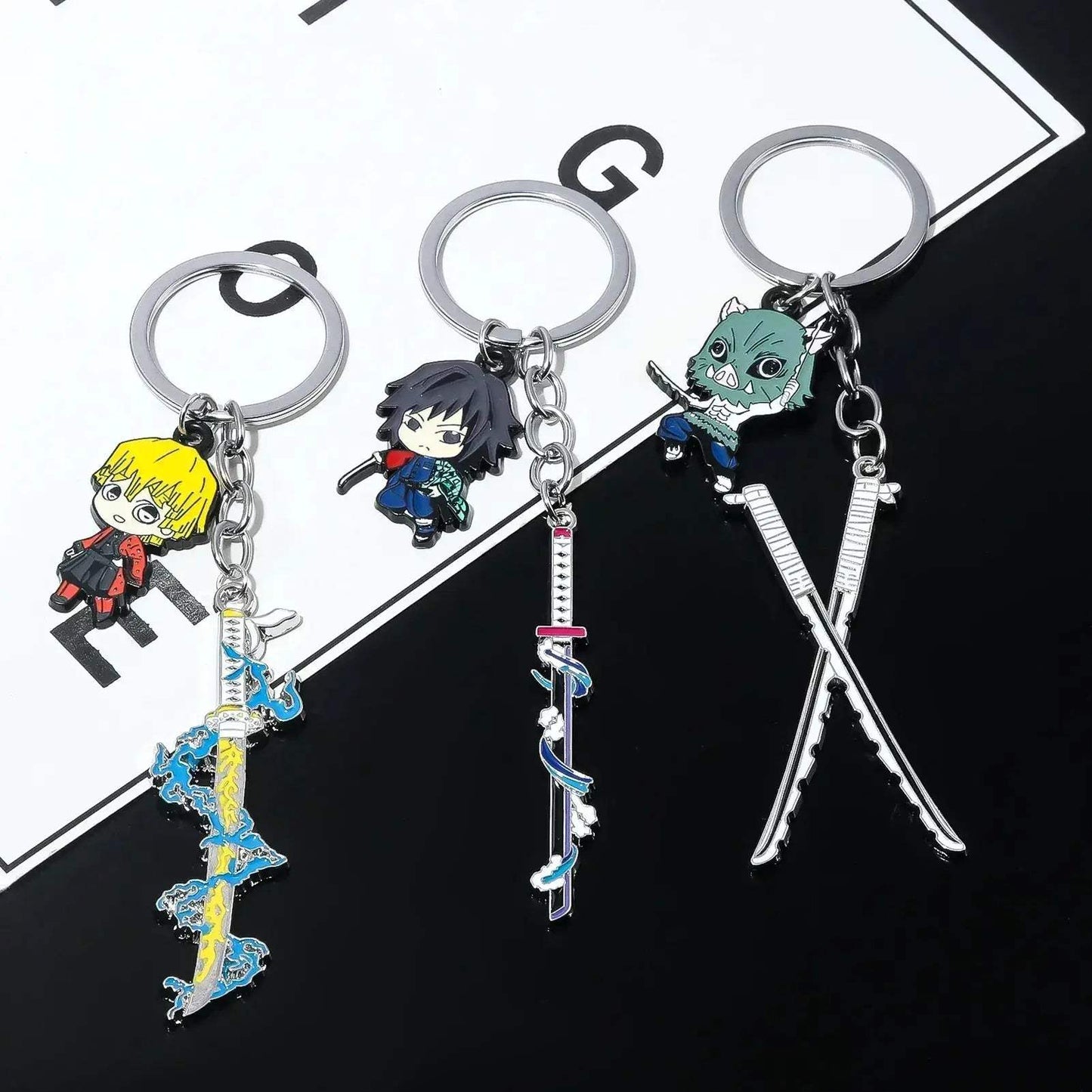 Demon Slayer Sword Keychains, Anime Kimetsu no Yaiba Tomioka Weapon Key Chains Accessories - ToylandEU