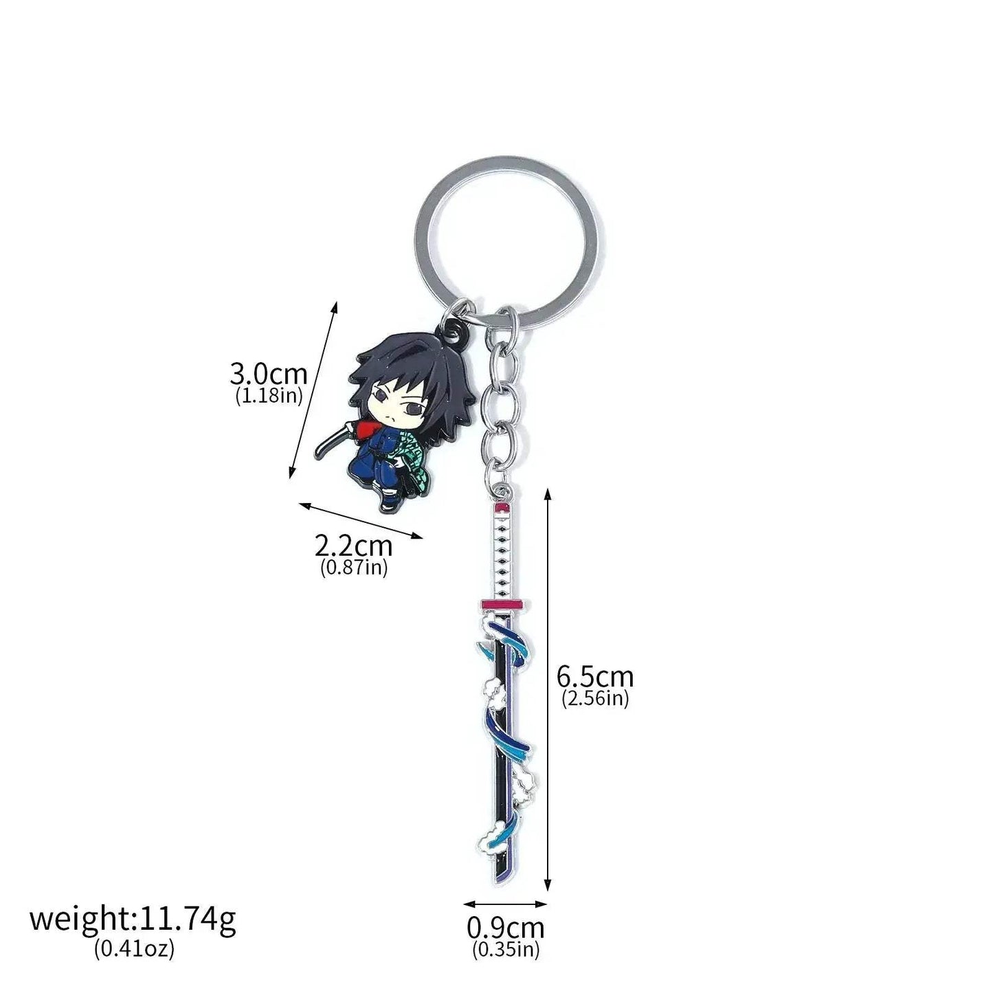 Demon Slayer Sword Keychains, Anime Kimetsu no Yaiba Tomioka Weapon Key Chains Accessories - ToylandEU
