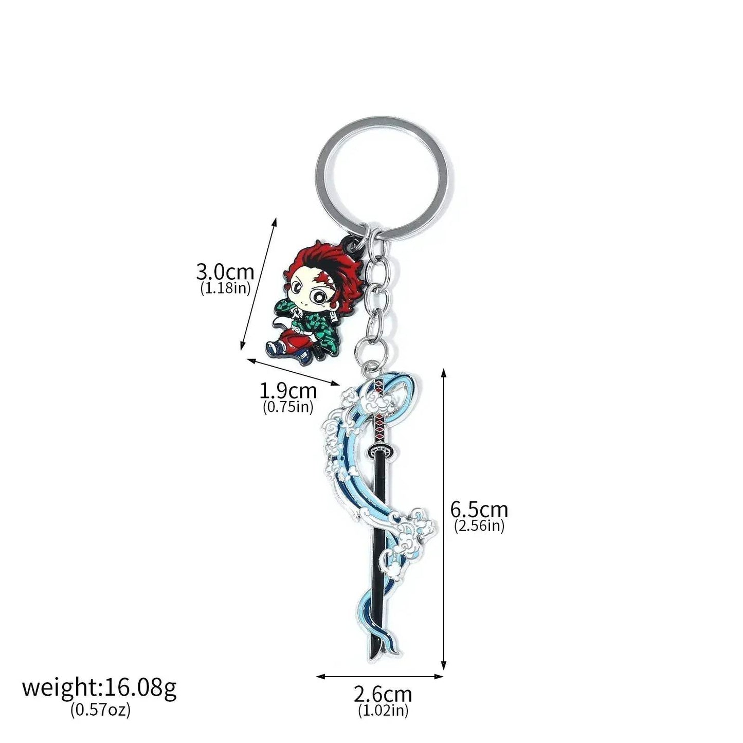 Demon Slayer Sword Keychains, Anime Kimetsu no Yaiba Tomioka Weapon Key Chains Accessories - ToylandEU