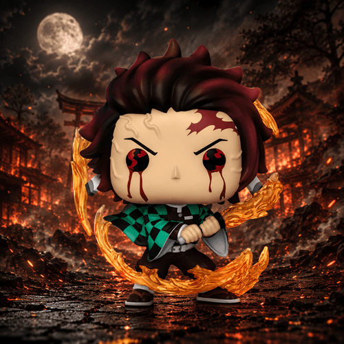 Funko Pop Figure | Demon Slayer Tanjiro | Sun Breathing Edition | Number 1748
