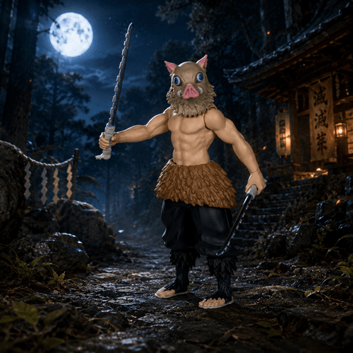 Demon Slayer Wave 4 Inosuke Hashibira Season 2 Action Figure | 5 Inch Scale | Season 2 Design | Anime Collectors