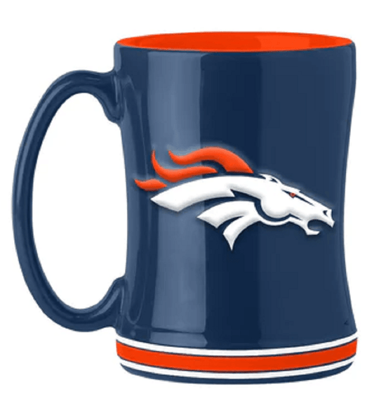 Denver Broncos 14 Ounce Sculpted Relief Ceramic Coffee Mug - ToylandEU