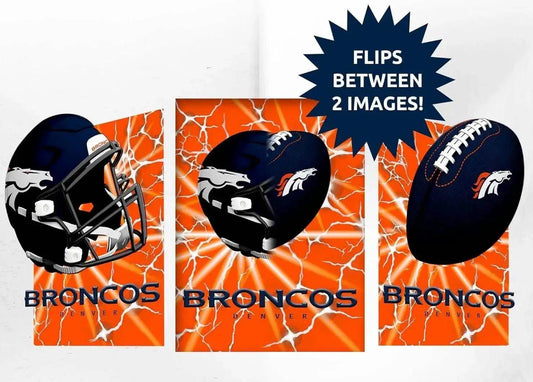  Denver Broncos 3D Art Print Lightning Flip 12x16 Licensed -  ToylandEU™