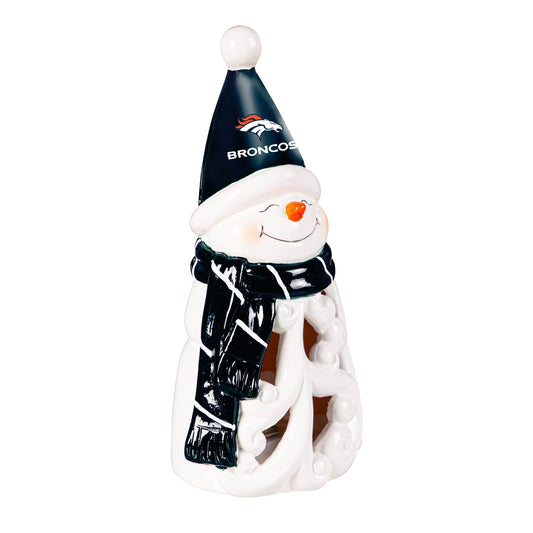 Denver Broncos 8 Inch LED Snowman Statue For Holiday Decor - ToylandEU