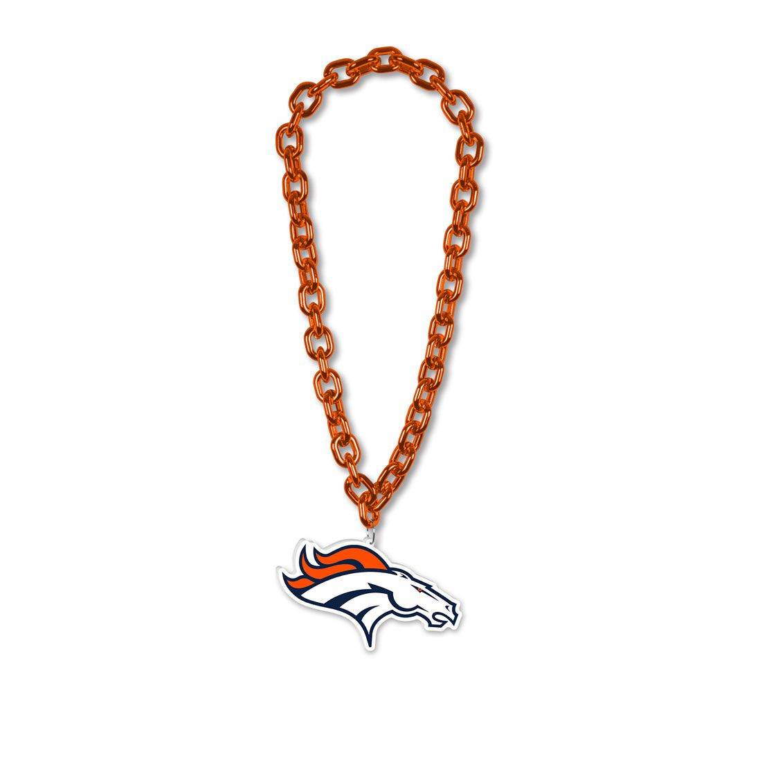 Denver Broncos Big Chain Necklace With Foam Logo Game Day - ToylandEU