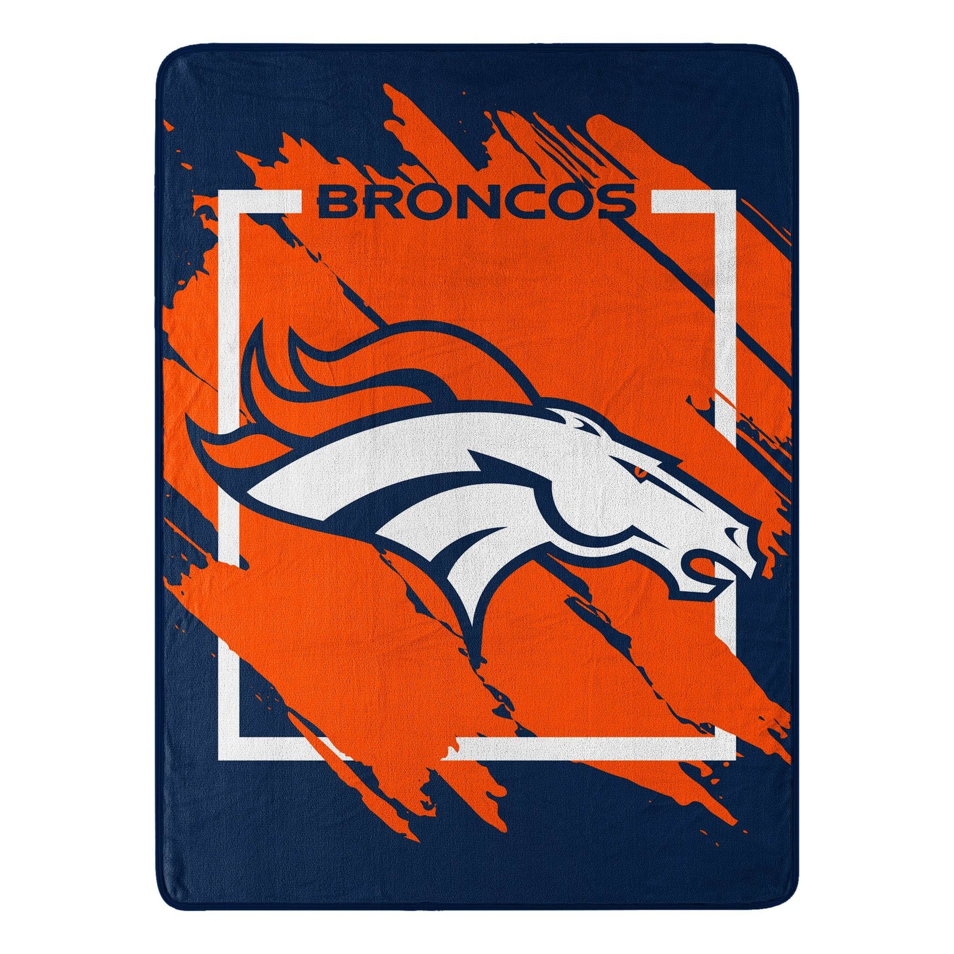 Denver Broncos Blanket 46x60 Micro Raschel Pattern Design - ToylandEU