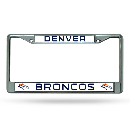 Denver Broncos Chrome License Plate Frame Licensed By Rico - ToylandEU