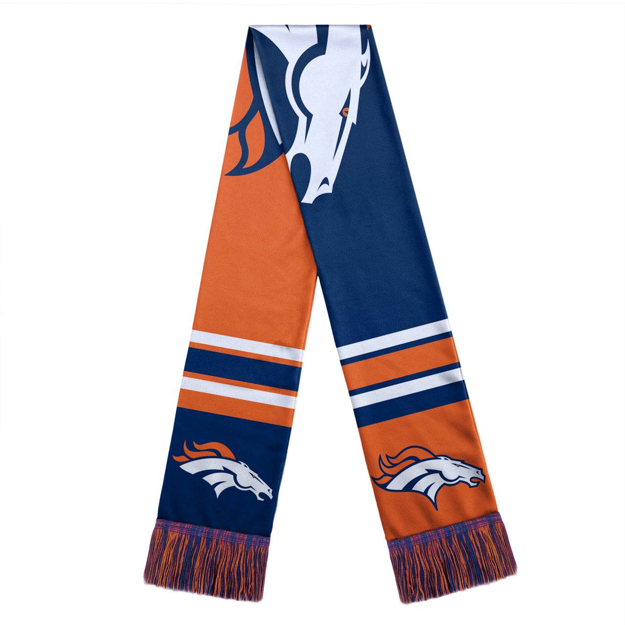Denver Broncos Colorblock Scarf With Big Logo Design - ToylandEU