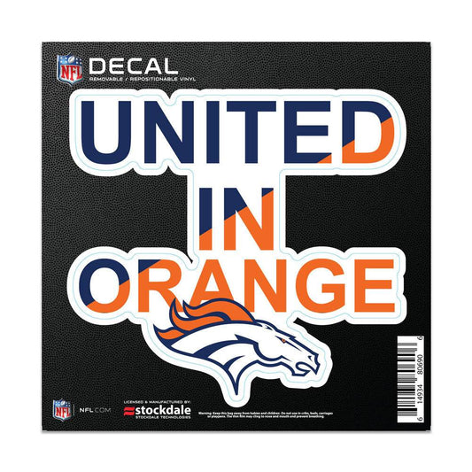 Denver Broncos Decal 6x6 All Surface Slogan Vinyl Sticker - ToylandEU