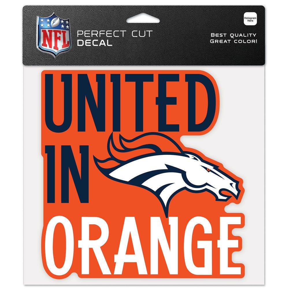 Denver Broncos Decal 8x8 Perfect Cut Color Slogan For Cars - ToylandEU