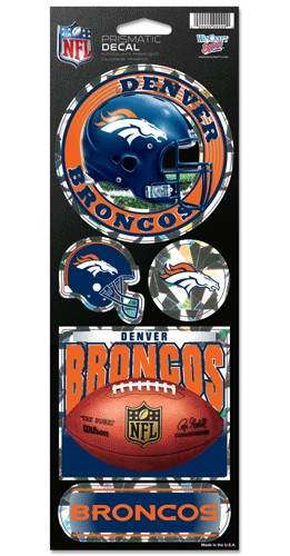 Denver Broncos Die Cut Decal Prismatic Sticker Sheet - ToylandEU