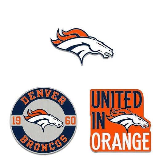  Denver Broncos Enamel Pin Set 3 Piece Team Logo Est Year -  ToylandEU™