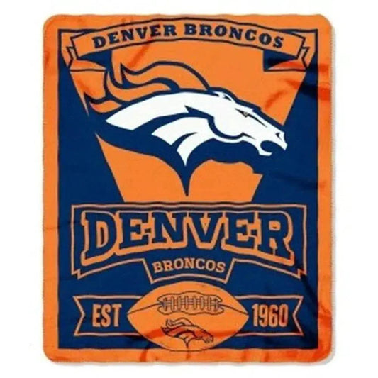  Denver Broncos Fleece Blanket 50x60 Northwest Marque Design -  ToylandEU™