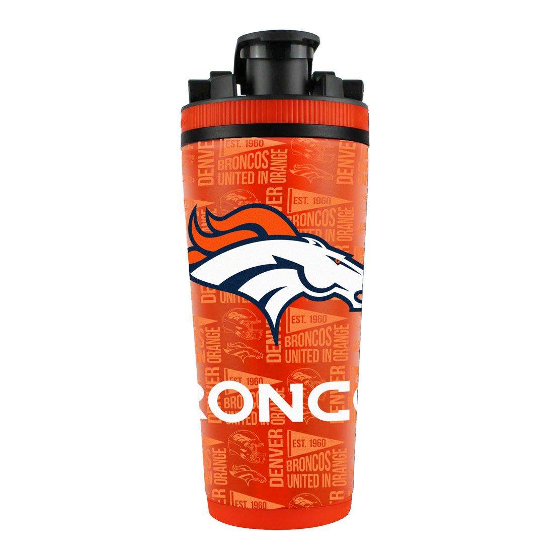 Denver Broncos Ice Shaker 26oz Stainless Steel Bottle - ToylandEU