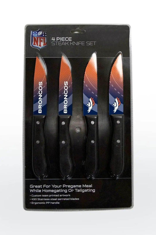  Denver Broncos Knife Set 4 Pack Serrated Stainless Steel -  ToylandEU™
