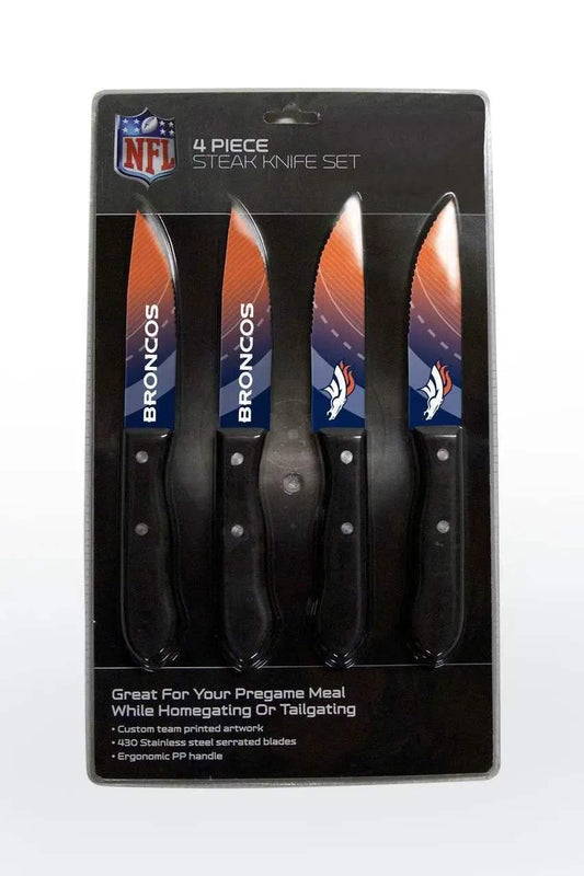  Denver Broncos Knife Set 4 Pack Serrated Stainless Steel -  ToylandEU™