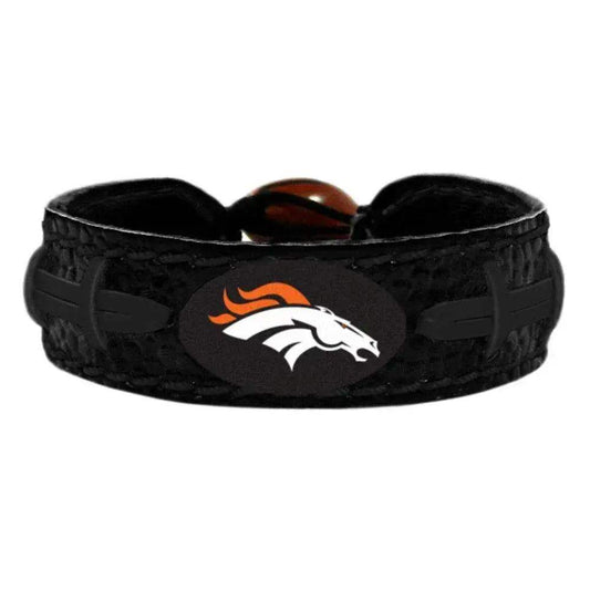  Denver Broncos Leather Bracelet Team Color Black Football -  ToylandEU™
