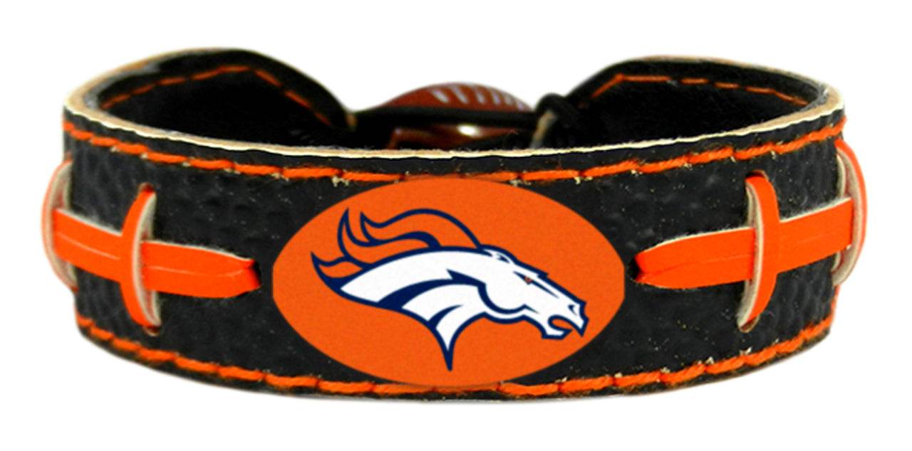Denver Broncos Leather Bracelet Team Color Football Co - ToylandEU