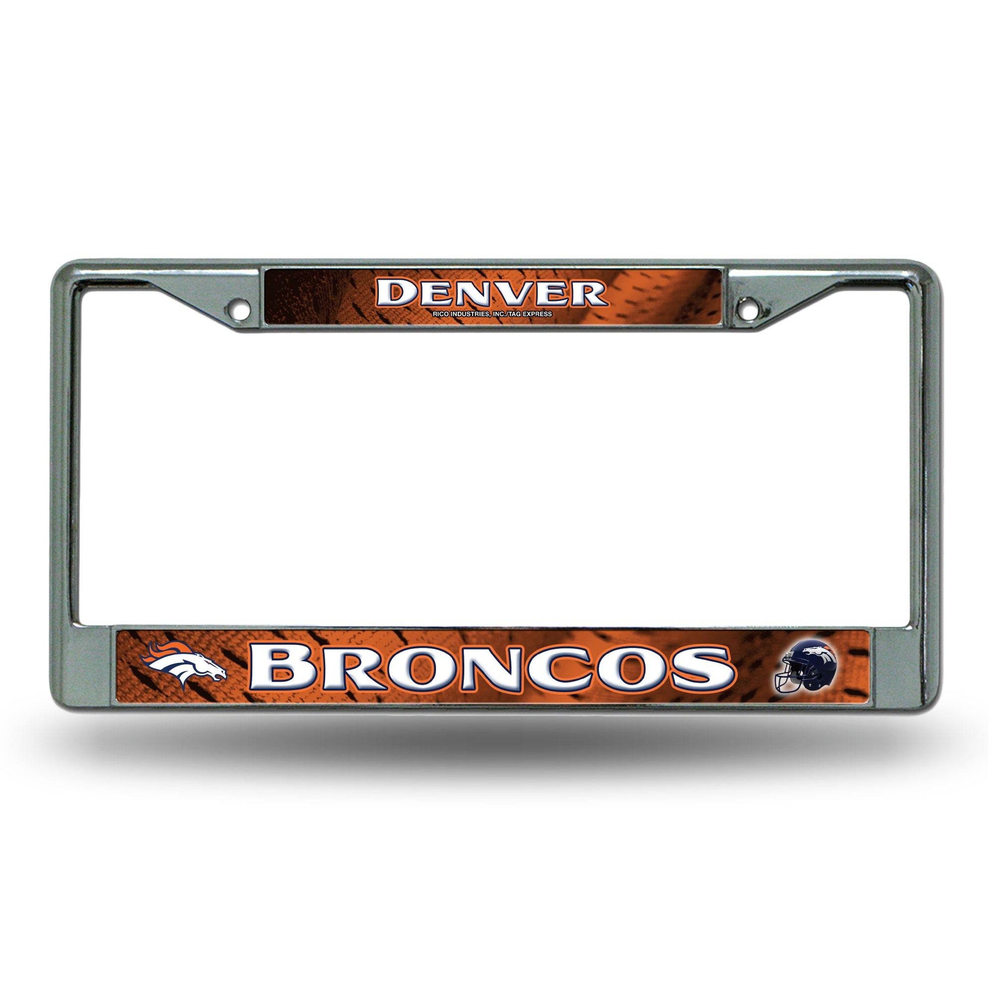 Denver Broncos License Plate Frame Chrome Printed Insert - ToylandEU
