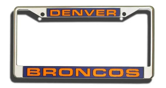  Denver Broncos License Plate Frame Laser Cut Chrome -  ToylandEU™