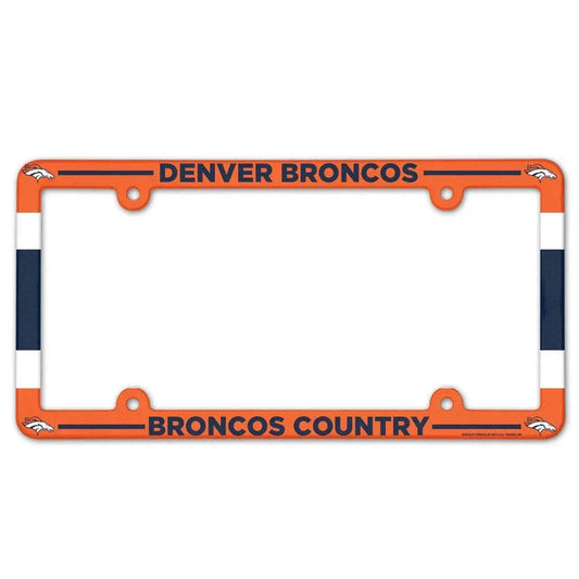  Denver Broncos License Plate Frame Plastic Full Color Style -  ToylandEU™