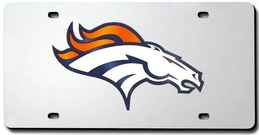  Denver Broncos License Plate Laser Cut Silver -  ToylandEU™