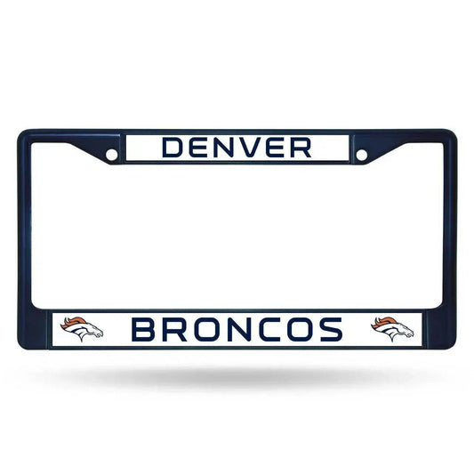  Denver Broncos Metal License Plate Frame Navy Color Chrome -  ToylandEU™