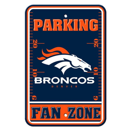 Denver Broncos Parking Sign 12x18 Plastic Fan Zone Style CO - ToylandEU