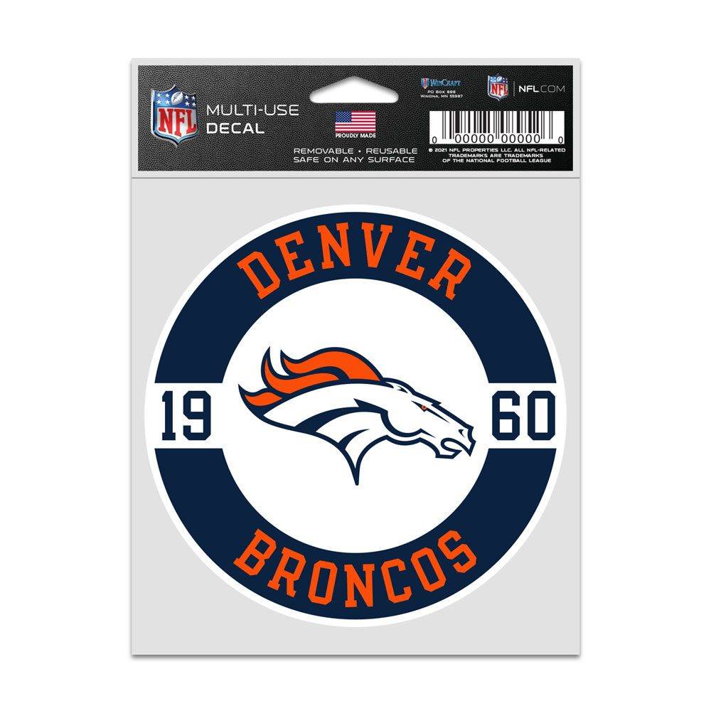 Denver Broncos Patch Decal 3.75x5 Inch Wincraft Fan - ToylandEU