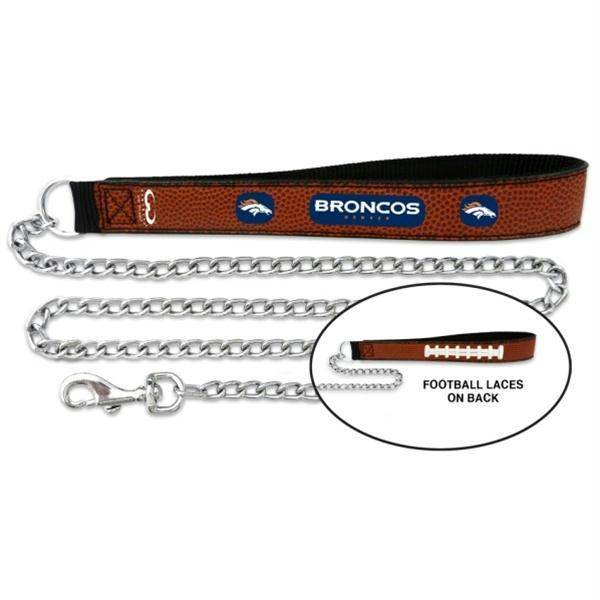 Denver Broncos Pet Leash Leather Football Chain Large - ToylandEU