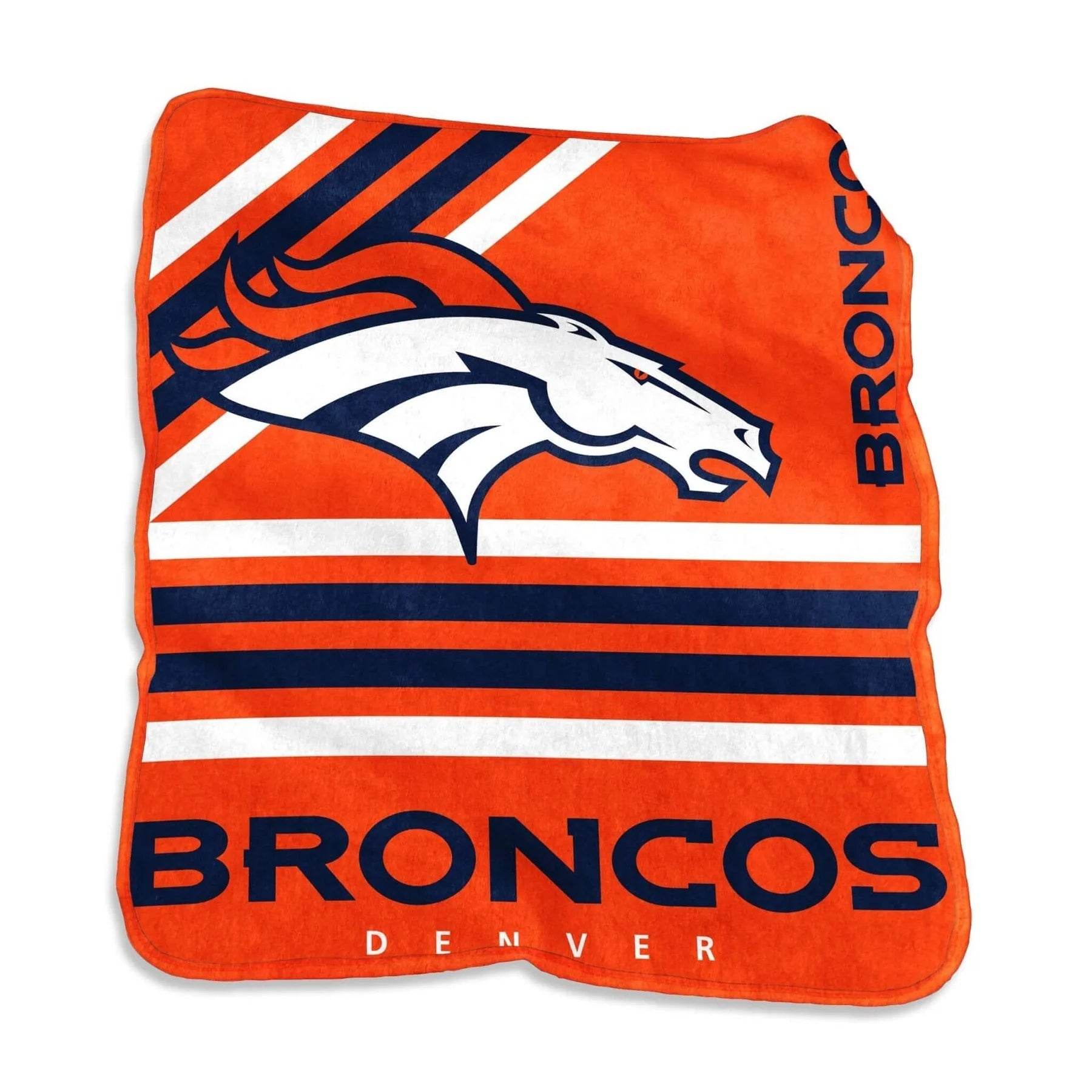 Denver Broncos Raschel Throw Blanket 50x60 Plush Cozy - ToylandEU