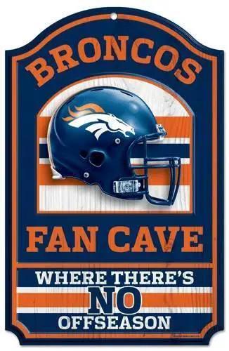 Denver Broncos Sign 11x17 Wood Fan Cave Design -  ToylandEU™