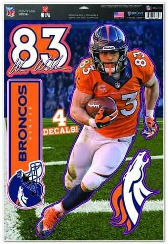 Denver Broncos Wes Welker Decal Multi Use Cling 5x6 - ToylandEU