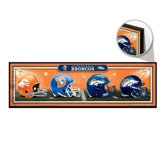  Denver Broncos Wood Helmet Sign 9x30 Antique Style Decor -  ToylandEU™