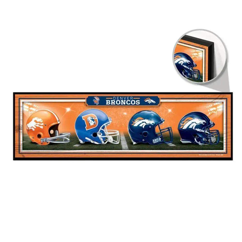  Denver Broncos Wood Helmet Sign 9x30 Antique Style Decor -  ToylandEU™
