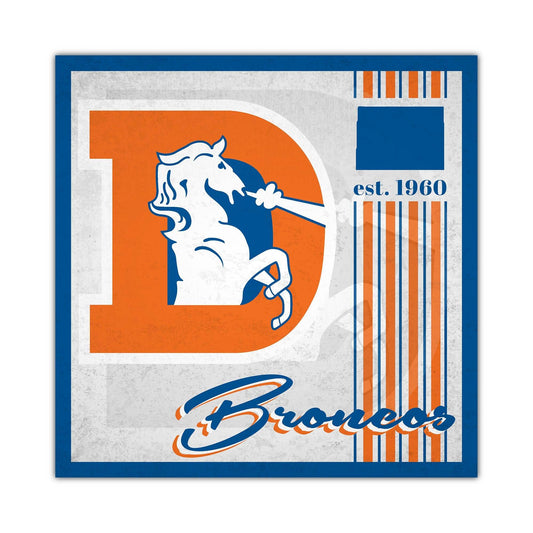 Denver Broncos Wood Sign 10x10 Album Design Wall Decor - ToylandEU