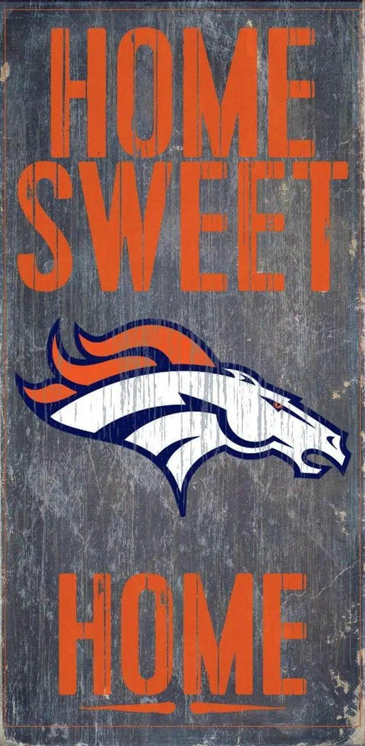  Denver Broncos Wood Sign Home Sweet Home 6x12 Inches Decor -  ToylandEU™