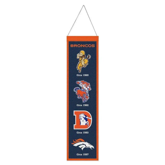  Denver Broncos Wool Banner 8x32 Heritage Evolution Design -  ToylandEU™